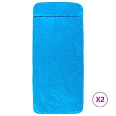Vidaxl Brisače za plažo 2 kosa turkizne 75x200 cm tkanina 400 GSM