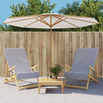 Vidaxl vidaXL Brisače za na plažo, 2 kosa, sive, 60 x 135 cm, blago, 400 g/m²