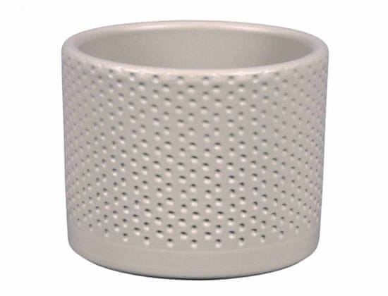 NOHEL GARDEN Pokrov za cvetlični lonček KAKTUS ZEUS DOTS keramika mat d10x9cm