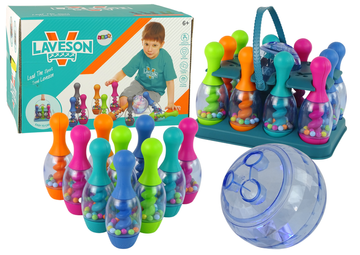 slomart LEAN TOYS Zložljivi keglji z mehkimi kroglami in stojalom