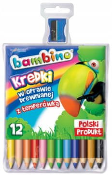 St.Majewski Bambino lesene barvice s šilčkom, 12 kosov
