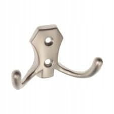 shumee Pohištveni stenski obešalnik za oblačila, saten/nikelj