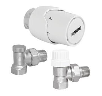 Ferro Kotni termostatski komplet z glavo 1/2"