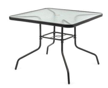 shumee Vrtna miza iz stekla in kovine 90x90 cm Jupiter