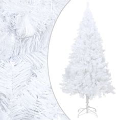 Vidaxl Umetna osvetljena novoletna jelka z bunkicami bela 240 cm