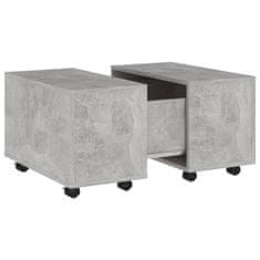 Vidaxl Klubska mizica betonsko siva 60x60x38 cm iverna plošča