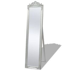 Vidaxl Prostostoječe ogledalo baročni stil 160x40 cm srebrno