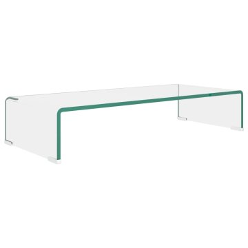 Vidaxl Stojalo za TV / ekran stekleno prozorno 70x30x13 cm