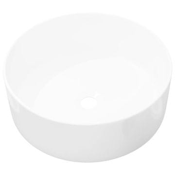 Vidaxl Umivalnik Okrogel Keramičen 40x15 cm