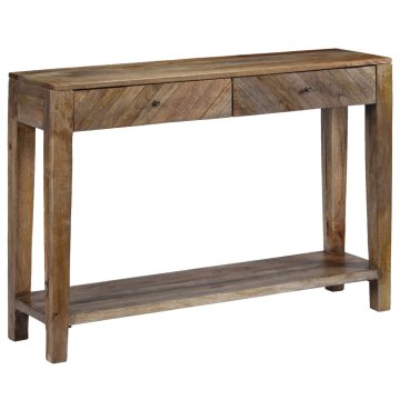 Vidaxl Konzolna mizica iz trdnega lesa starinskega stila 118x30x80 cm