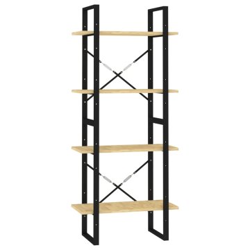 Vidaxl Knjižna omara 4-nadstropna 60x30x140 cm trdna borovina