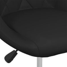 Vidaxl Barski stolček črno umetno usnje