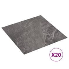 Vidaxl Samolepilne talne plošče 20 kosov PVC 1,86 m² črn vzorec