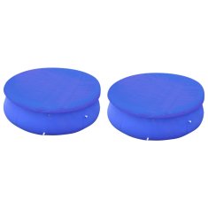 Vidaxl Pokrivalo za bazen 2 kosa za 360-367 cm okrogle bazene
