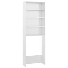 Vidaxl Omara za pralni stroj visok sijaj bela 64x24x190 cm