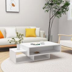 Vidaxl Klubska mizica bela 105x55x32 cm iverna plošča