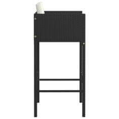 Vidaxl Barski stolčki 4 kosi z blazinami črni poli ratan