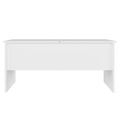 Vidaxl Klubska mizica bela 102x50,5x46,5 cm konstruiran les