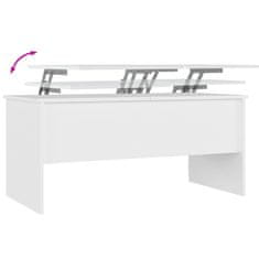 Vidaxl Klubska mizica bela 102x50,5x46,5 cm konstruiran les