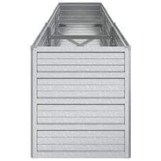 Vidaxl Visoka greda 240x40x45 cm pocinkano jeklo srebrna
