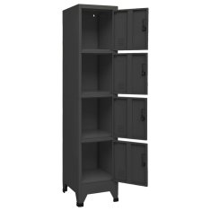 Vidaxl Omara s ključavnico antracitna 38x45x180 cm jeklo
