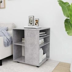 Vidaxl Omarica na kolesih betonsko siva 60x53x72 cm iverna plošča