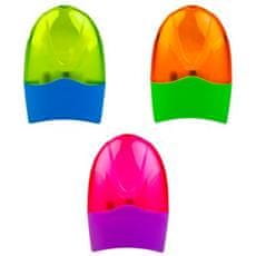 EASY Kids Dvojno plastično ostireklo za svinčnike s pladnjem, 12 kosov v plastični škatli