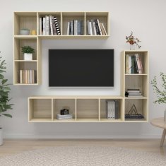Vidaxl Komplet TV omaric 4-delni sonoma hrast inženirski les