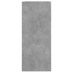 Vidaxl Knjižna omara/pregrada betonsko siva 40x30x72 cm