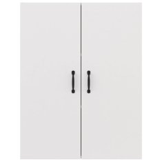 Vidaxl Viseča omarica bela 69,5x34x90 cm inženirski les