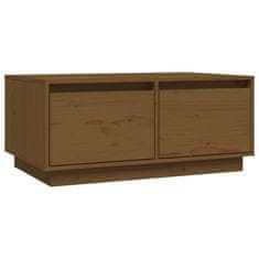 Vidaxl Klubska mizica medeno rjava 80x50x35 cm trdna borovina