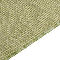 Vidaxl Zunanja preproga ploščato tkanje 200x280 cm zelena