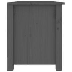 Vidaxl Klop za čevlje siva 70x38x45,5 cm trdna borovina