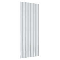 Vidaxl Strešne plošče 12 kosov cinkano jeklo sive 100x36 cm