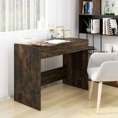Vidaxl Pisalna miza dimljeni hrast 101x50x76,5 cm iverna plošča