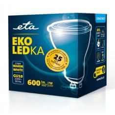 ETA LED žarnica GU10, 7 W, toplo bela, 2700 K, 600 lm, 5 kos