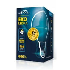 ETA LED žarnica E14, 7 W, nevtralno bela, 4000 K, 600 lm, 5 kos