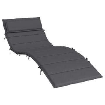 Vidaxl Blazina za ležalnik antracit 180x60x4 cm oxford tkanina