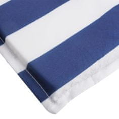 Vidaxl Blazina za ležalnik modro bele črte 180x60x3 cm oxford tkanina