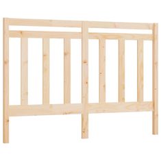 Vidaxl Posteljno vzglavje 141x4x100 cm trdna borovina