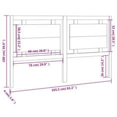 Vidaxl Posteljno vzglavje 165,5x4x100 cm trdna borovina