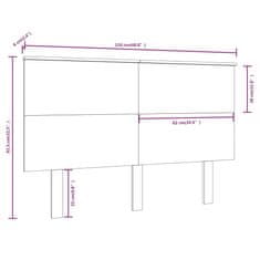 Vidaxl Posteljno vzglavje 124x6x82,5 cm trdna borovina