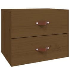 Vidaxl Stenska nočna omarica medeno rjava 50x36x40 cm