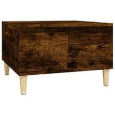 Vidaxl Klubska mizica dimljeni hrast 55x55x36,5 cm inženirski les