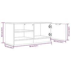 Vidaxl TV omarica 2 kosa bela 80x35x36,5 cm konstruiran les