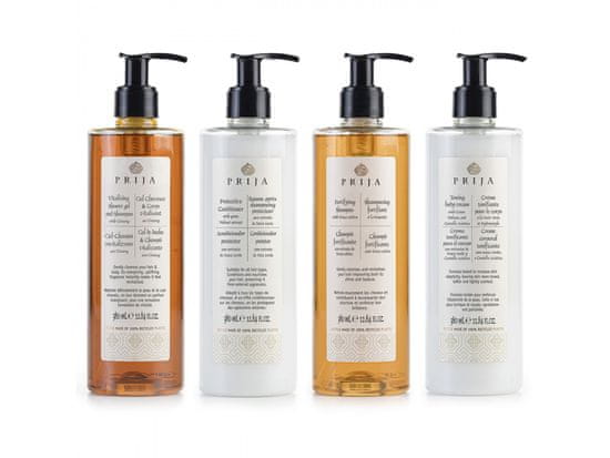 PRIJA PRIJA Kozmetični komplet: gel za tuširanje, balzam za lase, šampon za lase, losjon za telo 4x380ml