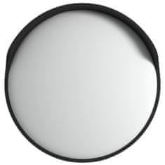 Vidaxl Zunanje konveksno prometno ogledalo črno Ø45 cm polikarbonat