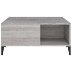 Vidaxl Klubska mizica siva sonoma 80x80x36,5 cm inženirski les