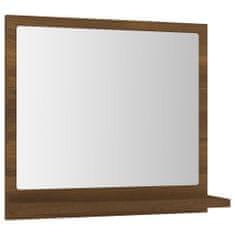 Vidaxl Kopalniško ogledalo rjav hrast 40x10,5x37 cm inženirski les