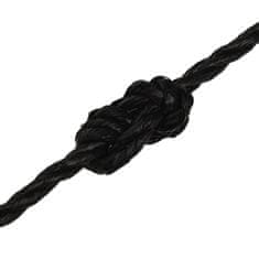 Vidaxl Delovna vrv črna 3 mm 25 m polipropilen